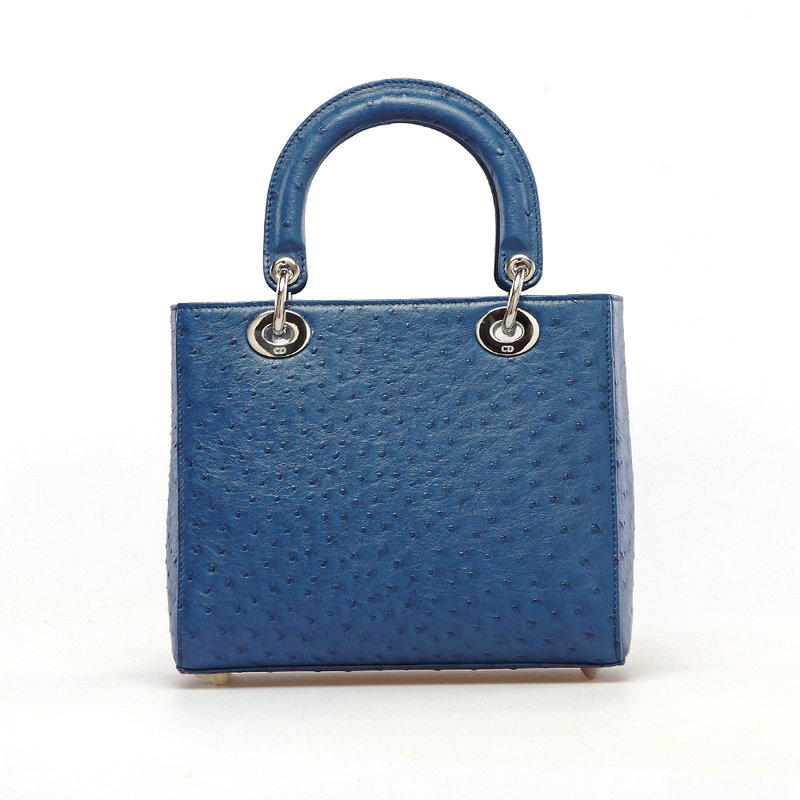 jumbo lady dior ostrich leather D053 roya blue